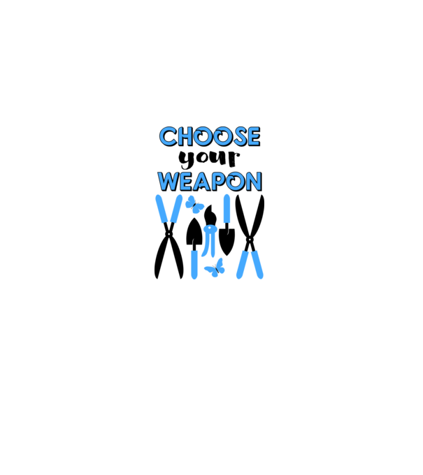 Choose your weapon model alb pe tricou