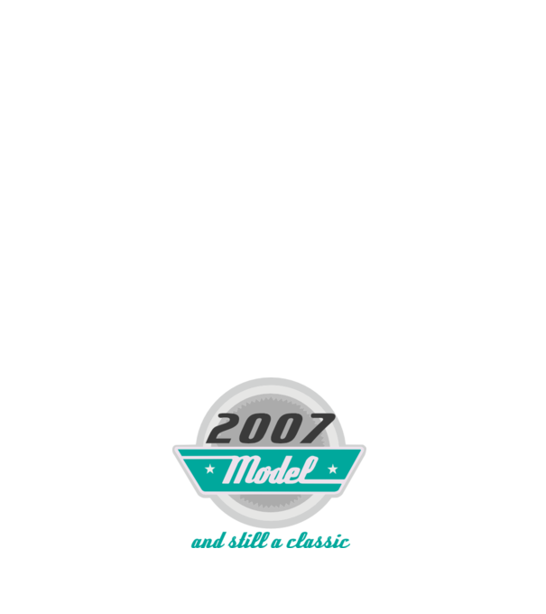 Model and still a classic - 2007 model alb pe tricou
