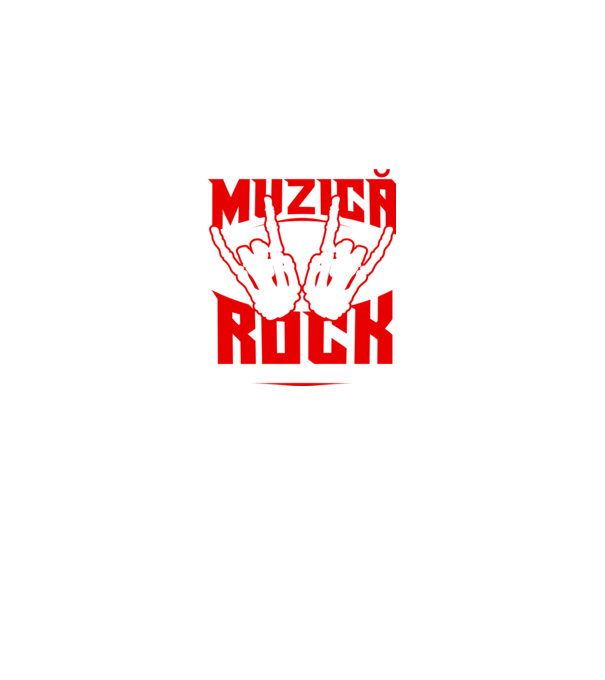 există două tipuri de muzică, rock și celelalte rahaturi model negru pe tricou