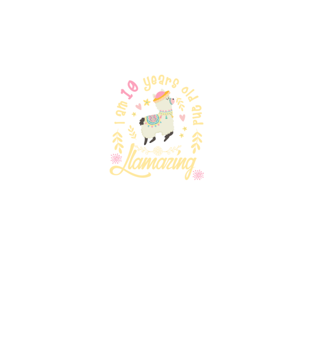 Birthday Llamazing 10 years old model negru pe tricou