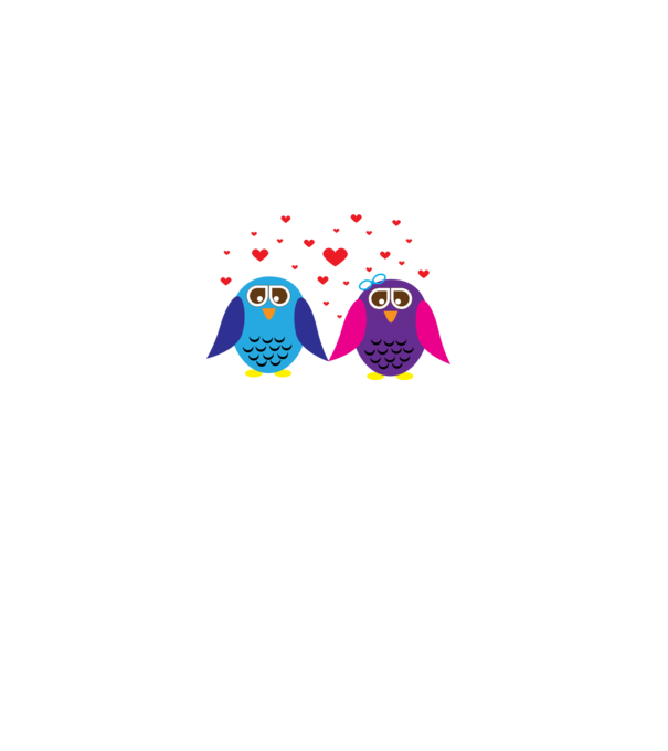 Owl Love model galben pe tricou