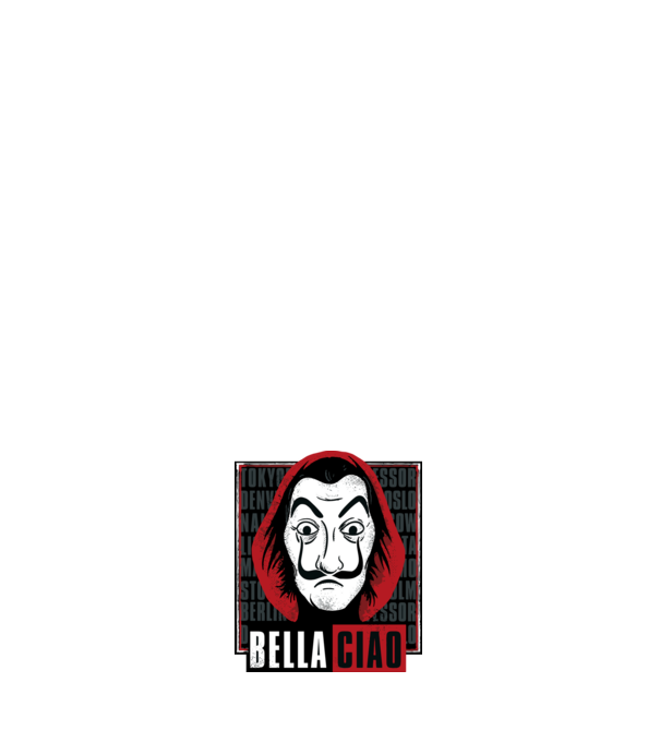 bella ciao dali model negru pe tricou