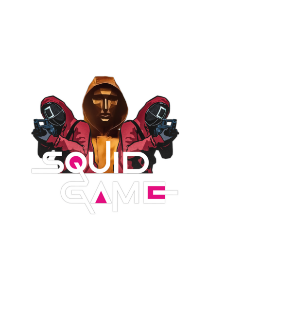 squid game poster model negru pe tricou