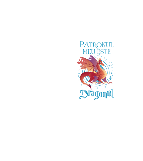Patronul meu este DRAGONUL model galben neon pe tricou