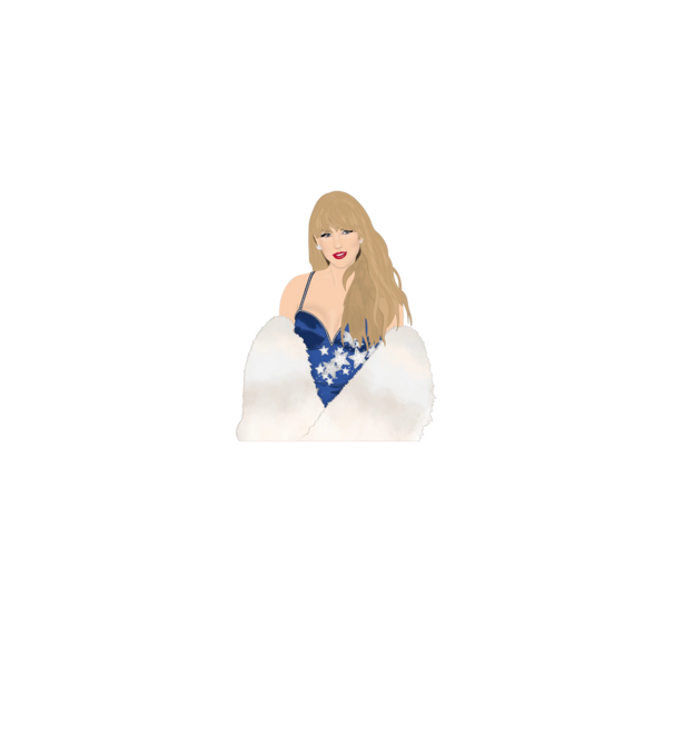Taylor Swift blue model alb pe tricou