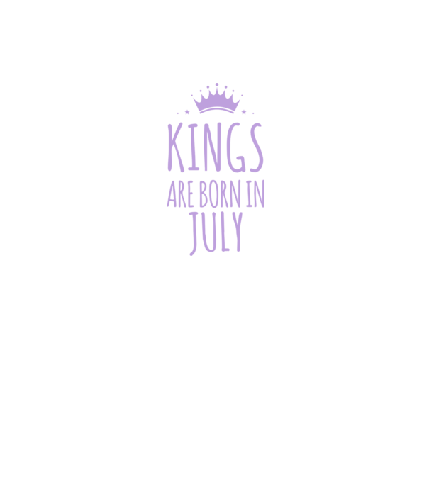 Kings are born in - July model mov pe tricou