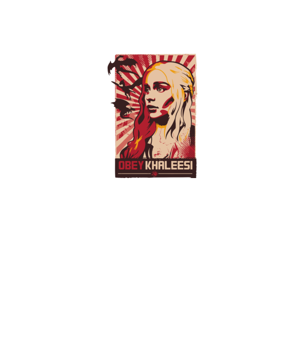Obey Khaleesi model gri închis pe tricou