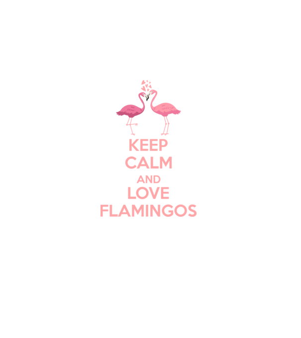 KEEP CALM and love flamingos pink model negru pe tricou