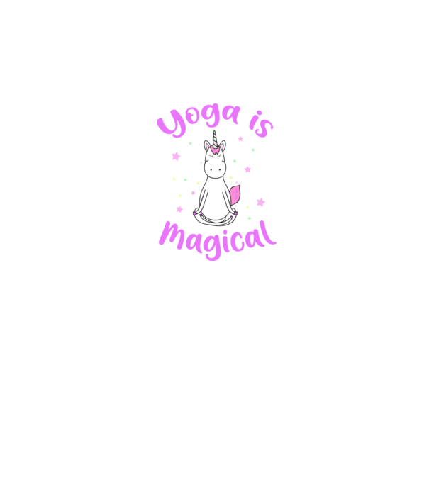 yoga is magical model negru pe tricou