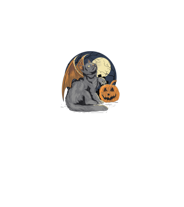 Halloween cica model negru pe tricou