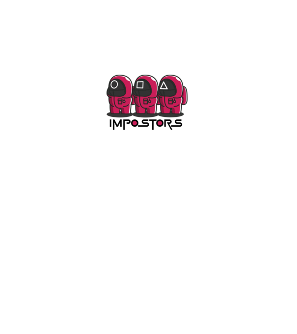 impostors squid game model alb pe tricou