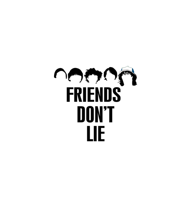 friends dont lie stranger things model alb pe tricou