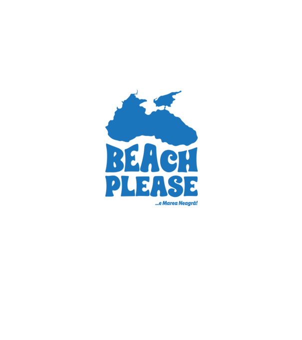 Beach please, e Marea Neagră! model alb/roșu pe tricou