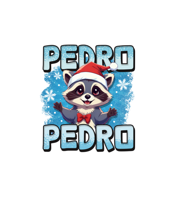 Pedro pedro retro xmas model nisipiu pe tricou
