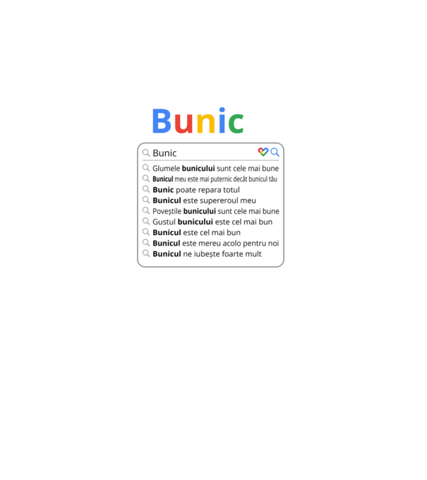 căutare Google Bunic model negru pe tricou