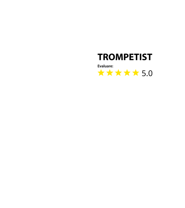 trompetist evaluare model galben neon pe tricou