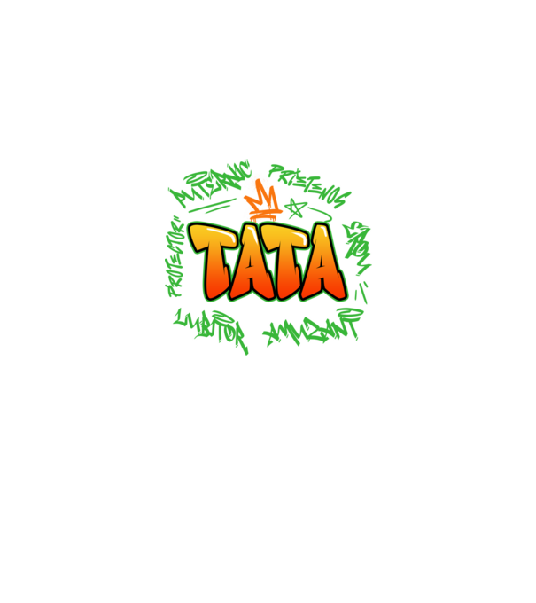 Graffiti tata model negru pe tricou