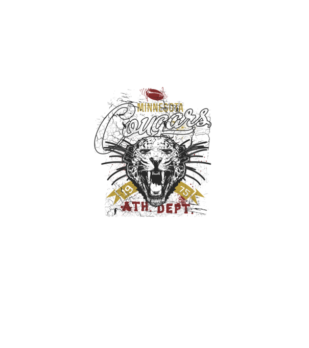 Minesota Cougars  TEXTURED model negru pe tricou