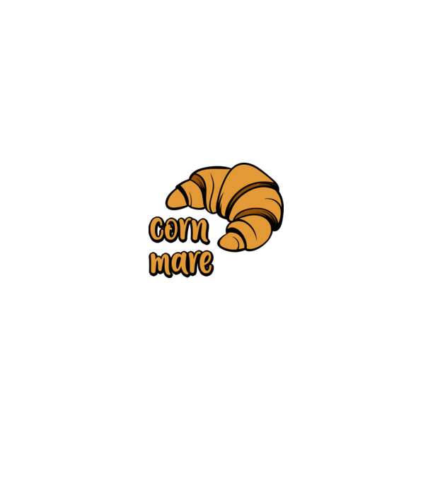 corn mare model alb pe tricou
