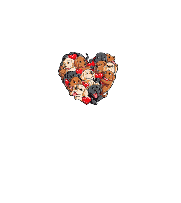 Puppy Heart model negru pe tricou