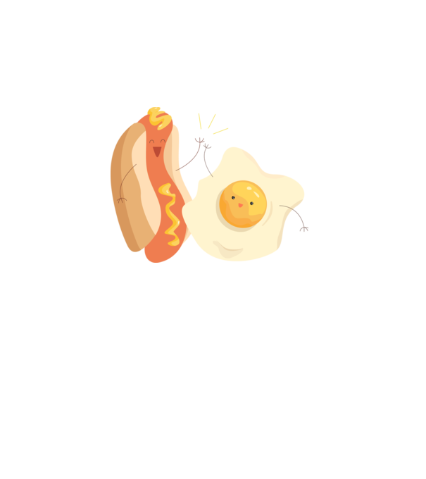 best friends hot dog egg model alb pe tricou