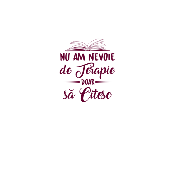 nu am nevoie de terapie, doar să citesc model alb pe tricou
