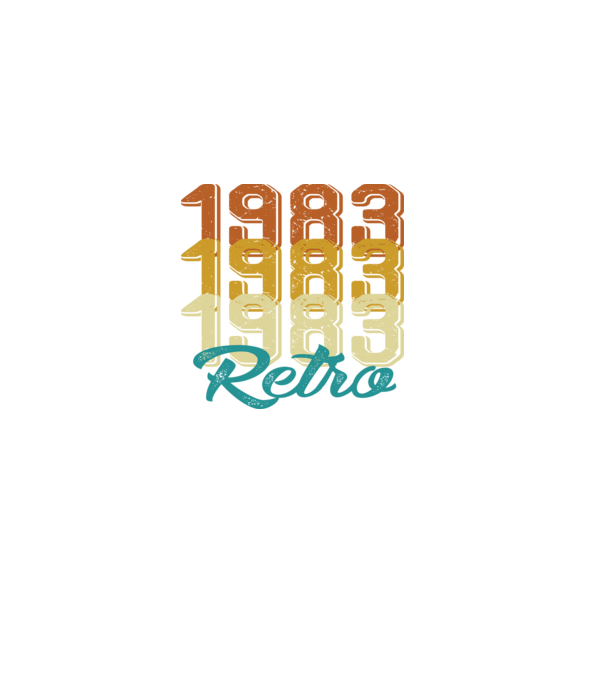 Retro 1983 model negru pe tricou