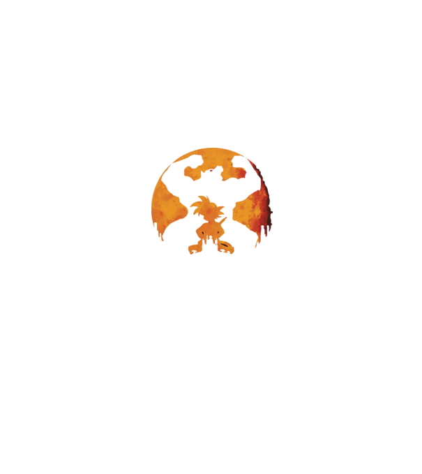 goku sunset model negru pe tricou