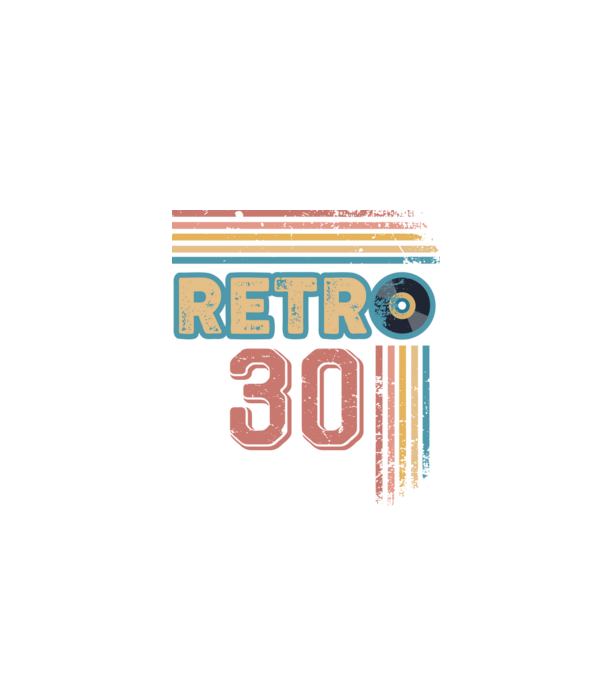 Retro 30 Birthday model alb pe tricou