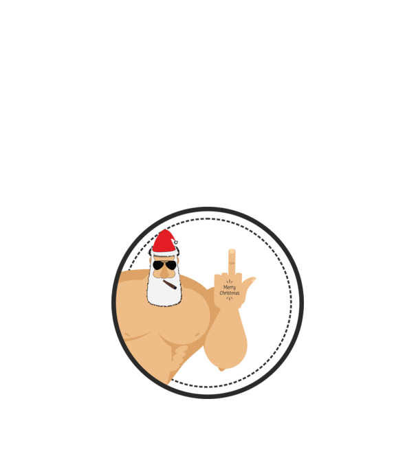 'Merry F''in Xmas' model alb pe tricou