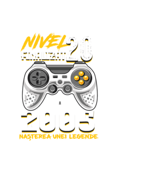 Nivel Finalizat 20 2005 model negru pe tricou
