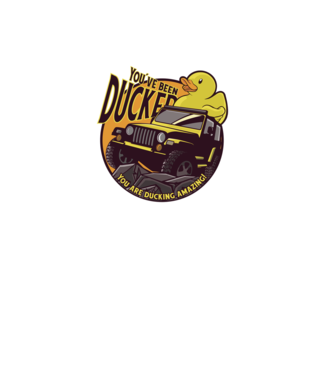 'You''ve been ducked - Off road SUV' model negru pe tricou