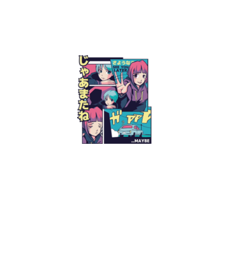 Anime Vaporwave See you Later model alb pe tricou