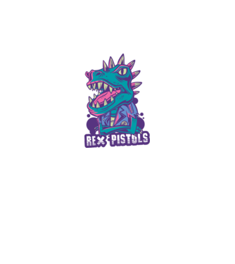 Rex Pistols model negru pe tricou
