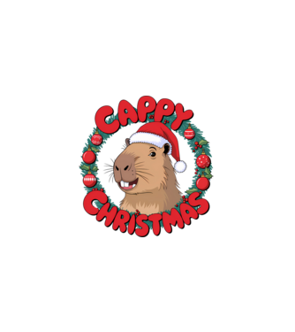 Cappy Christmas 1 model alb pe tricou