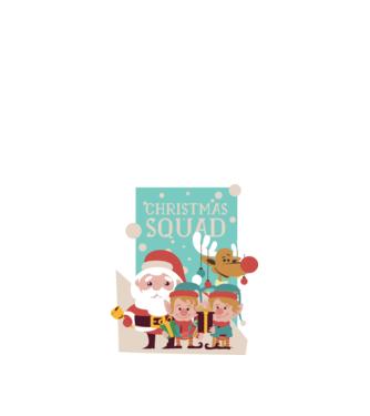 Christmas Squad Echipa de Crăciun model albastru închis pe tricou