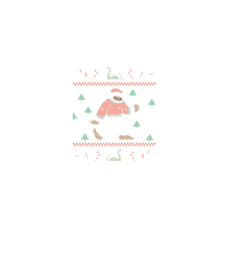 Ugly Sweater Yeti model negru pe tricou