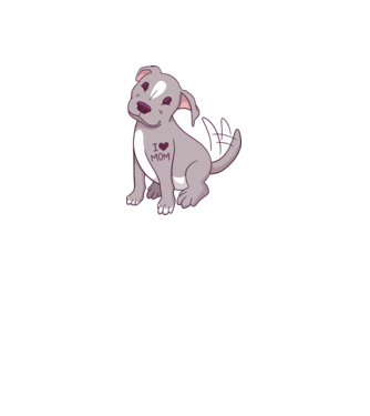 Pitbull - I Love Mom model roz neon pe tricou
