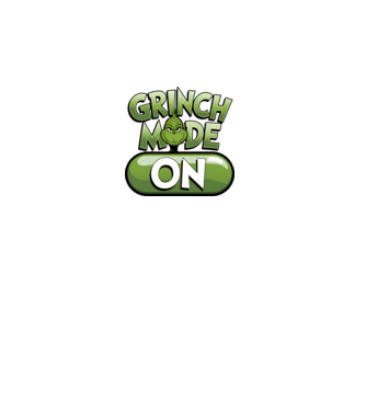 Grinch mode ON model negru pe tricou