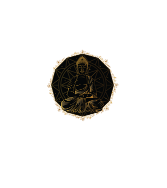 Buddha Mandala model negru pe tricou