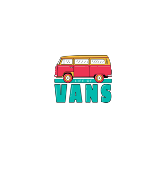 Life of Vans model alb pe tricou