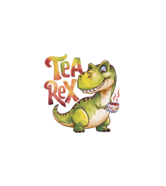 Tea Rex model alb pe tricou