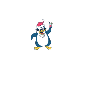 Pinguin de Crăciun model turcoaz pe tricou