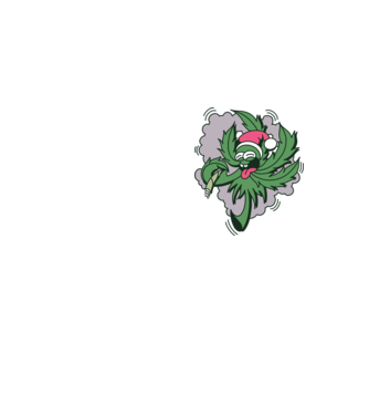 Marijuana Santa model galben neon pe tricou