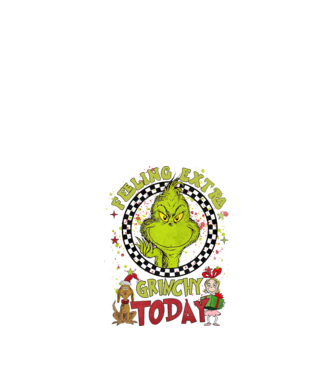 Feeling extra Grinchy today - Grinch model alb pe tricou