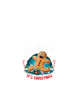 Oh snap! It's christmas Negru model alb pe tricou