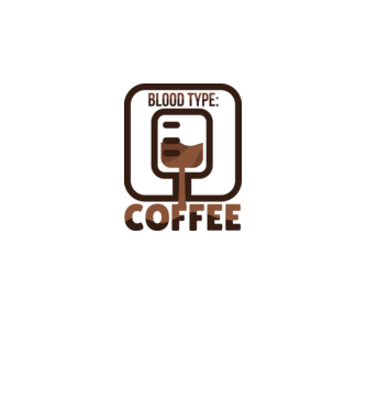 Grupa mea de sânge este cafeaua model alb pe tricou