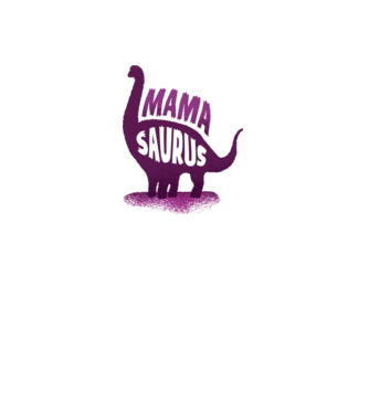 Mamasaurus model alb pe tricou