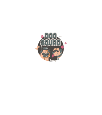 Dog squad model alb pe tricou