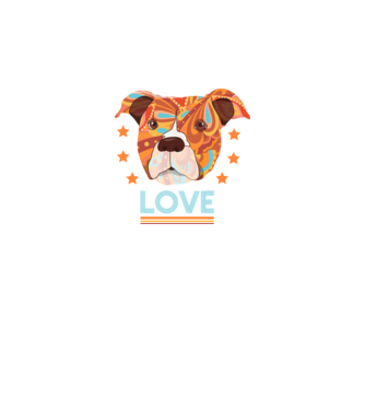 Dragoste Pitbull model negru pe tricou